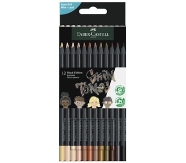 Lápis De Cor Black Edition Tons Pele 12Uni
