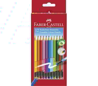 Lápis De Cor Apagáveis Faber-Castell Caixa 12Uni