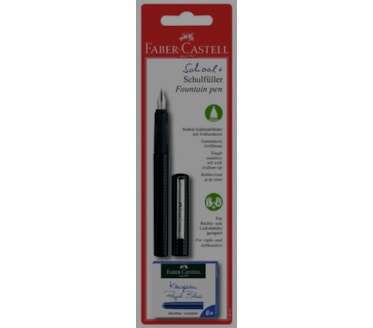 Caneta Preta + 6 Recargas Azuis Blister