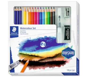 Lápis De Cor Aguarelável Staedtler Kit 18Uni