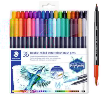 Marcadores Permanente Staedtler Ponta Dupla 36Uni