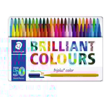 Marcadores Staedtler Triplus Color Caixa Metálica 50Uni