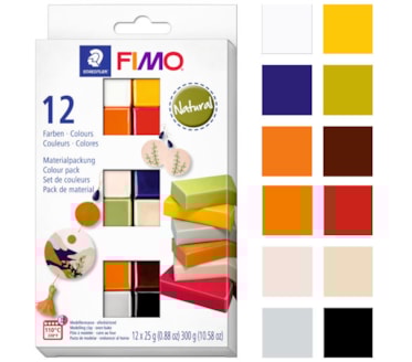 Massa Modelar Staedtler Fimo Natural Set 12Uni