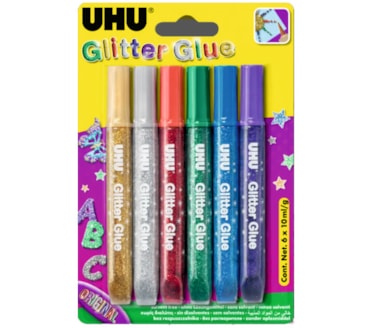 Cola Glitter Uhu Em Tubo Blister 6Uni