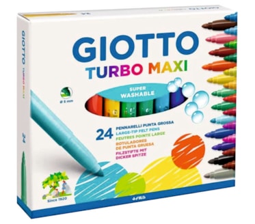 Marcadores Giotto Turbo Maxi Caixa 24Uni