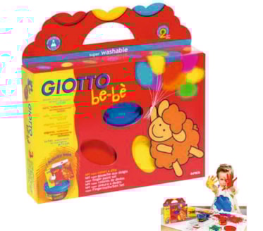 Set Criativo Pintura Com Os Dedos Giotto 3X100Ml + Livro