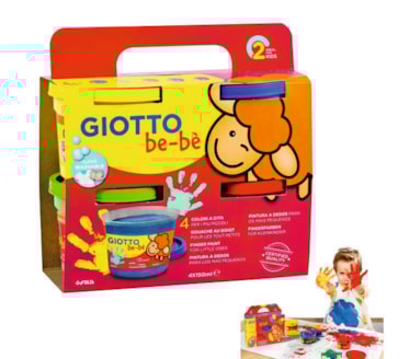 Set Criativo Pintura Com Os Dedos Giotto Be-Bè 4X150Ml