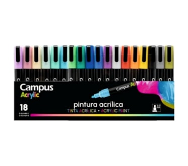 Marcadores Acrílica Campus Pack 18uni 