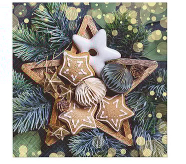 Guardanapos Gingerbread Stars Pack 20uni Ref.SDL 233400