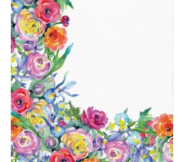 Guardanapos Painted Rose corner Pack 20uni Ref.SDL 143300