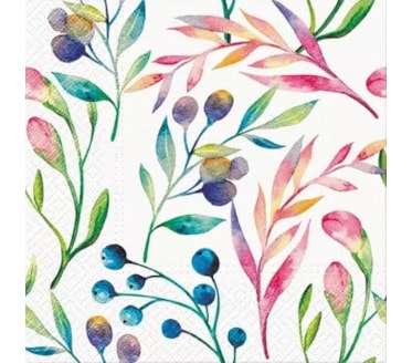 Guardanapos Multicolored Flowers Pack 20uni Ref.SDL 137700