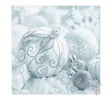 Guardanapos Silver Bauble Pack 20uni Ref.SDL 235700