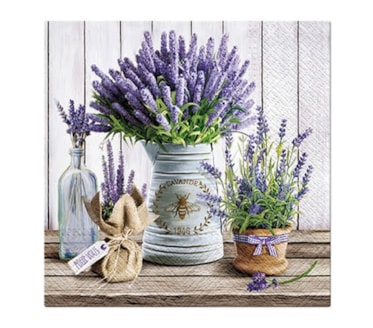 Guardanapos Lavender in Bucket Pack 20uni Ref.SDL 122500