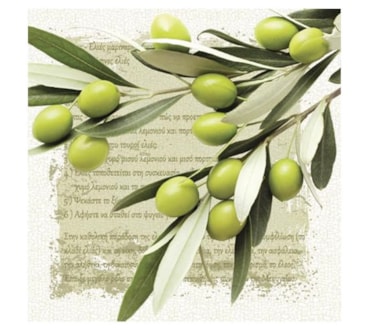 Guardanapos Greek Olives Pack 20uni Ref.SDL 087500
