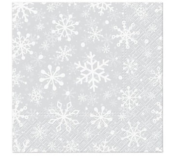 Guardanapos Christmas Snowflakes Silver Pack 20uni Ref.SDL 230608